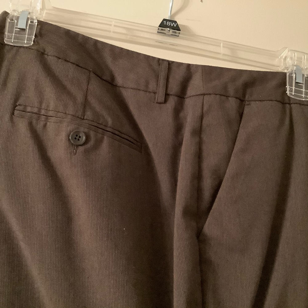 Brown pinstriped pants